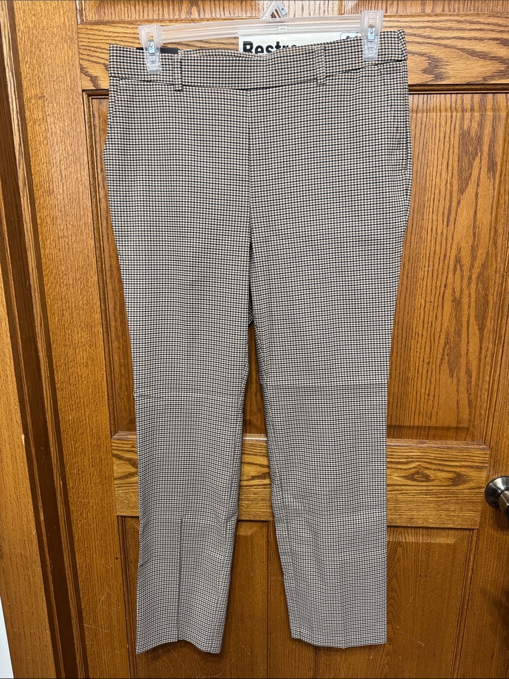 Rafaella Women 14 tan brown black and  Micro-Check Dress Pants